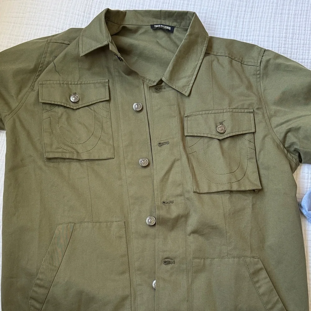 True Religion Green Graphic Men's Shirt